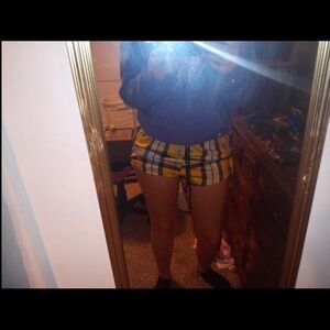 Yellow Plaid Shorts